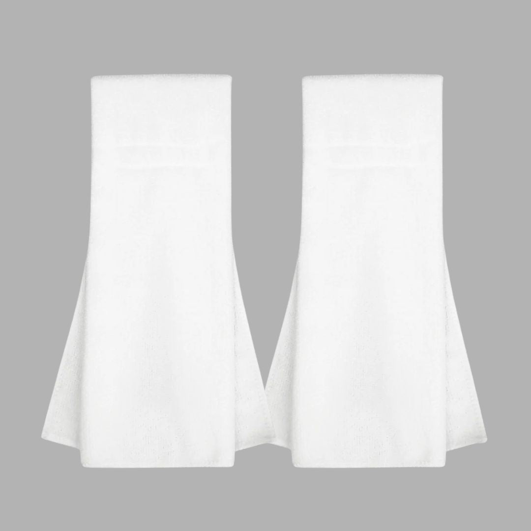 2 White Football Towels Bundle