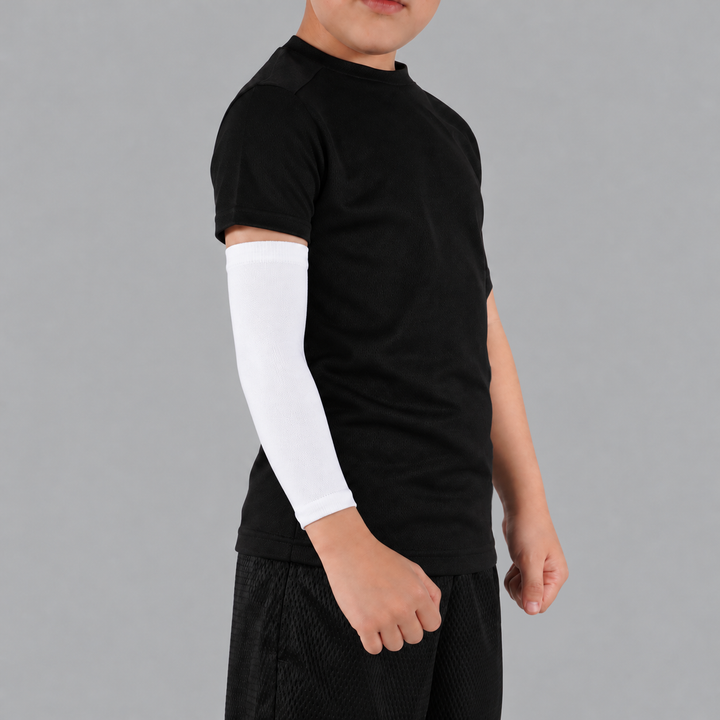 White Kids Knitted Arm Sleeve