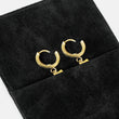 15 Number Earring - Gold Plated Stainless Steel