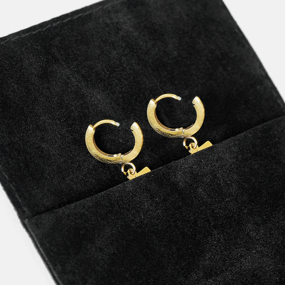 28 Number Earring - Gold Plated Stainless Steel