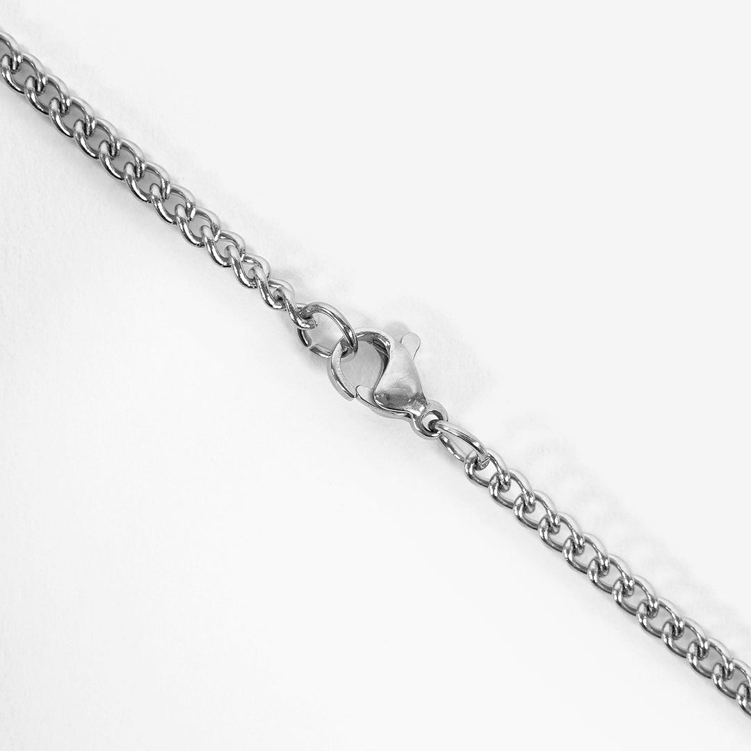 N Letter Pendant with Chain Kids Necklace - Stainless Steel