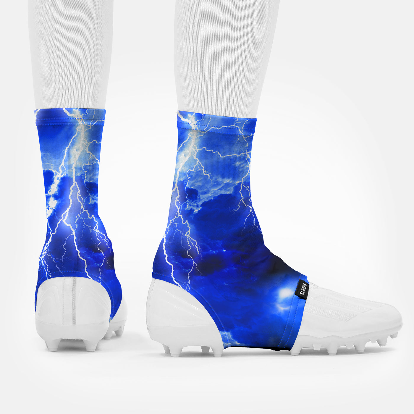 Blue Lightning Spats / Cleat Covers