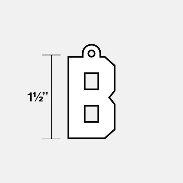 B Letter Pendant with Chain Kids Necklace - Stainless Steel