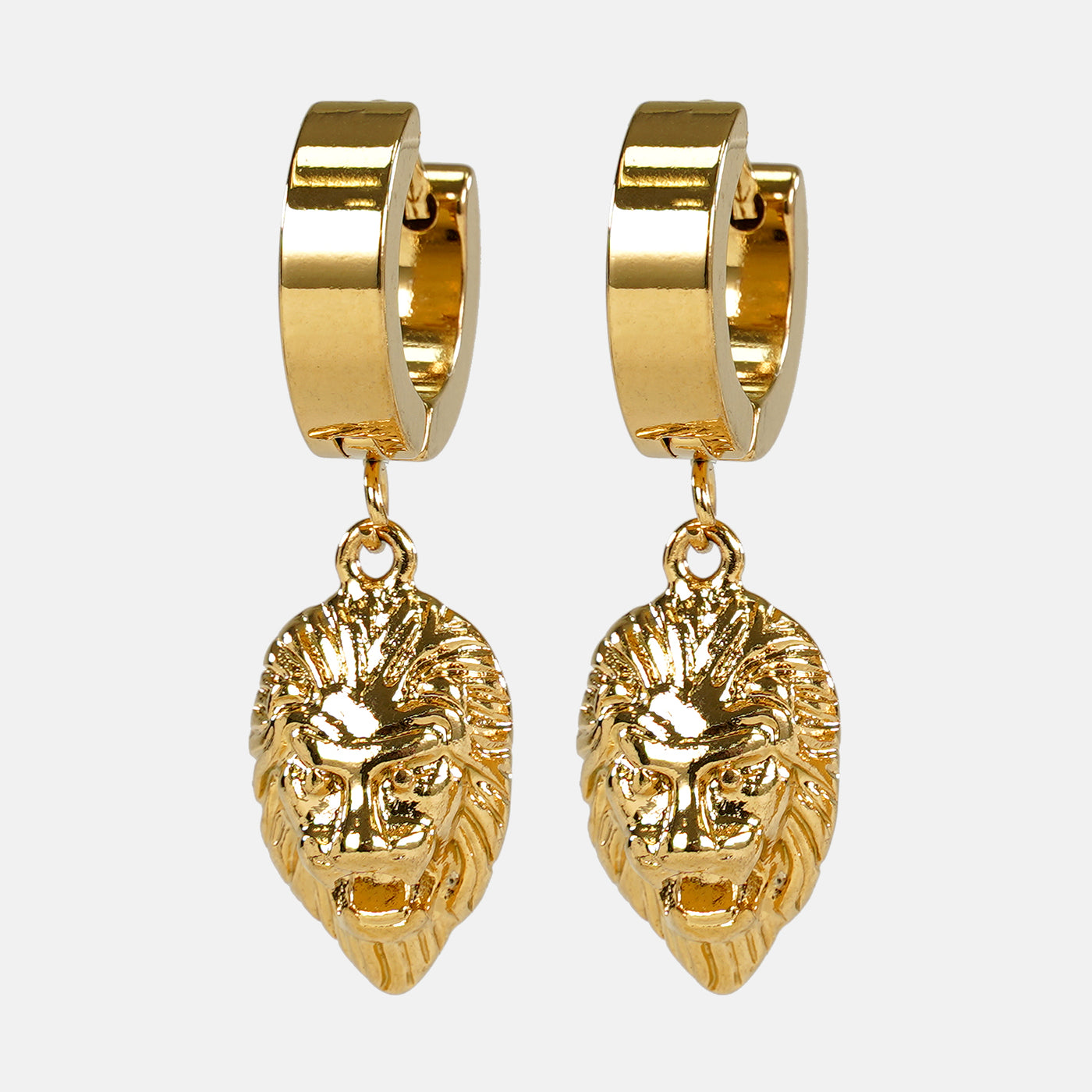 Golden Lion Earrings - Gold Plated Stainless Steel