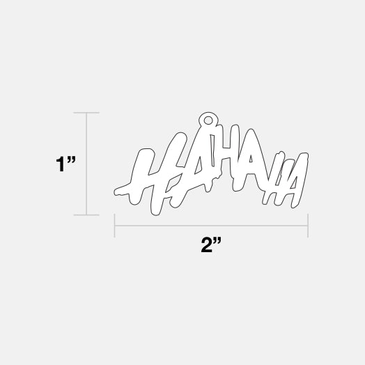 Ha Ha Ha Pendant with Chain Necklace - Gold Plated Stainless Steel