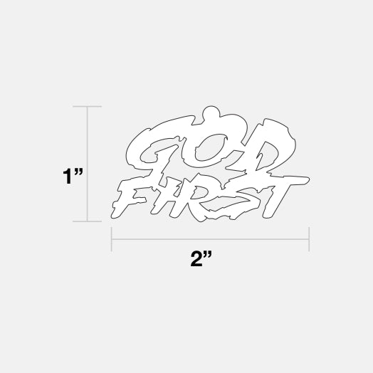 God First Pendant with Chain Necklace - Stainless Steel