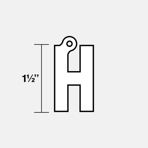 H Letter Pendant with Chain Kids Necklace - Gold Plated Stainless Steel
