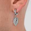 Silver Lion Earrings - Stainless Steel