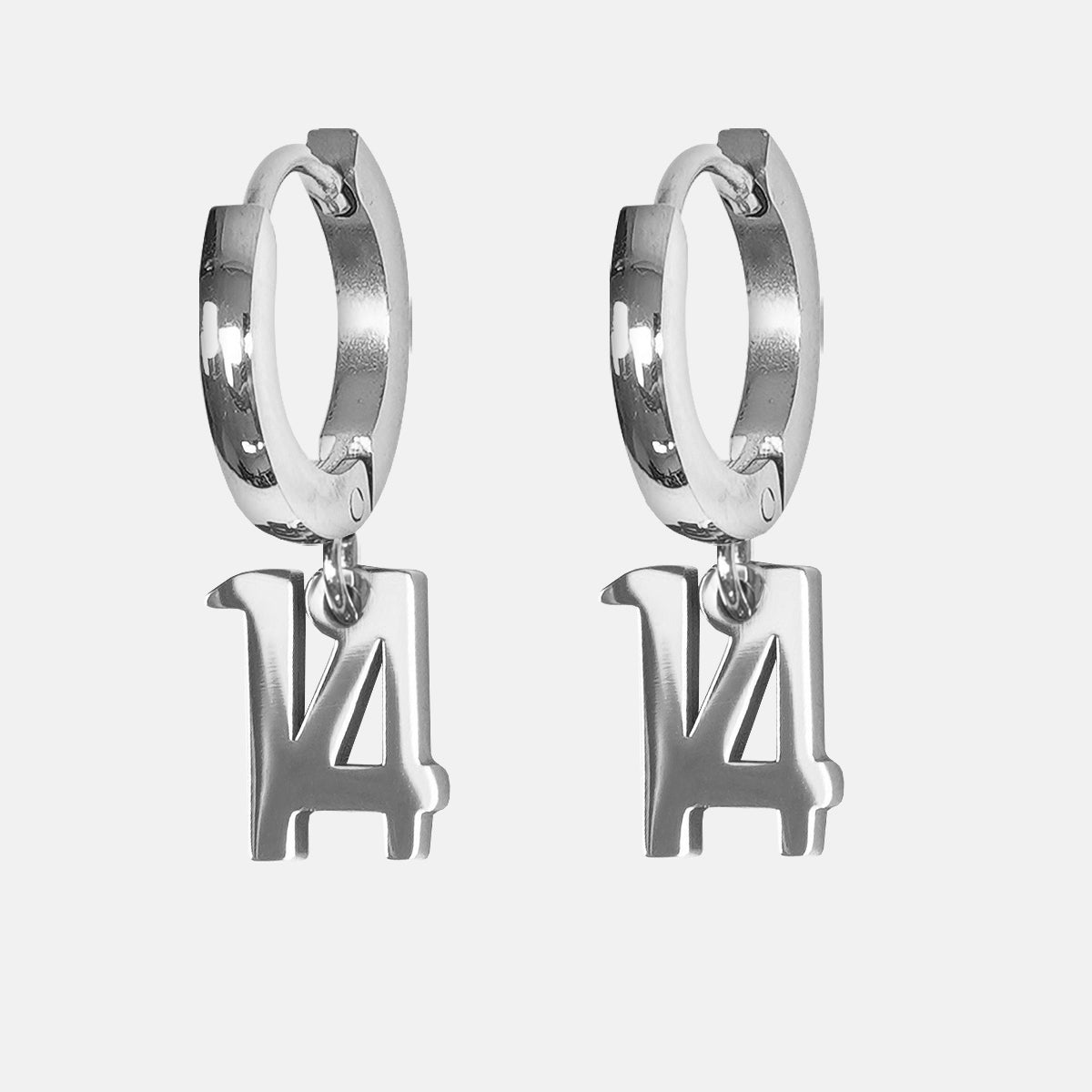 14 Number Earring - Stainless Steel