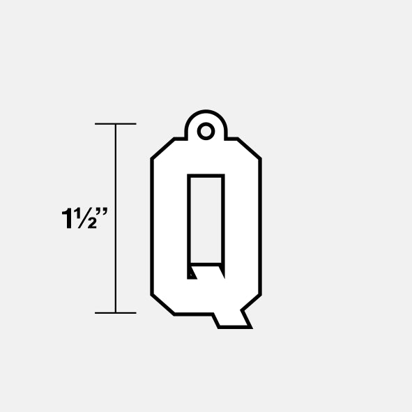 Q Letter Pendant with Chain Kids Necklace - Gold Plated Stainless Steel