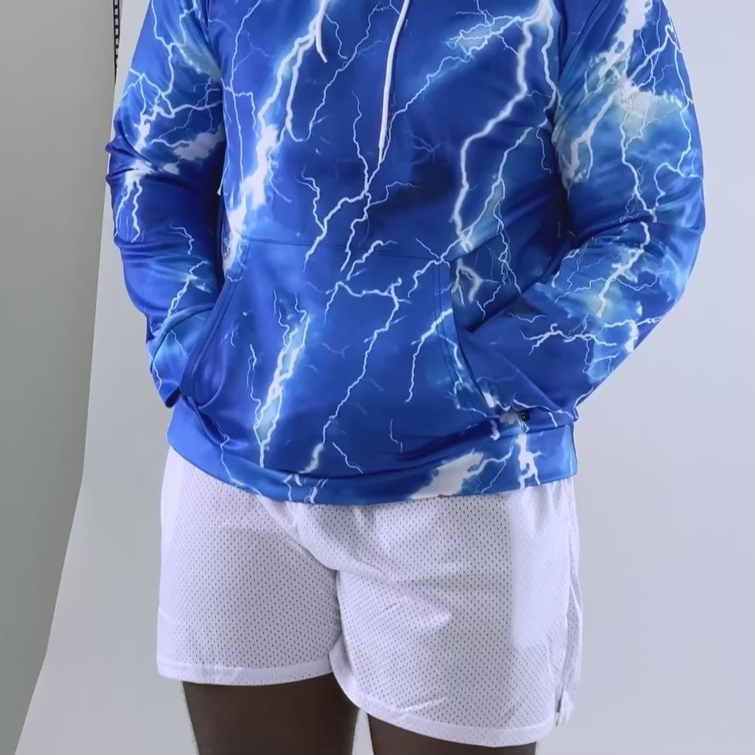 Blue Lightning Hoodie - Big