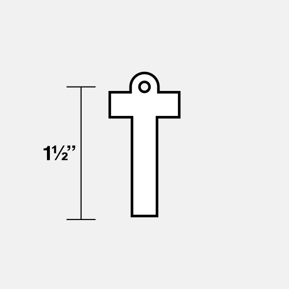 T Letter Pendant with Chain Necklace - Gold Plated Stainless Steel