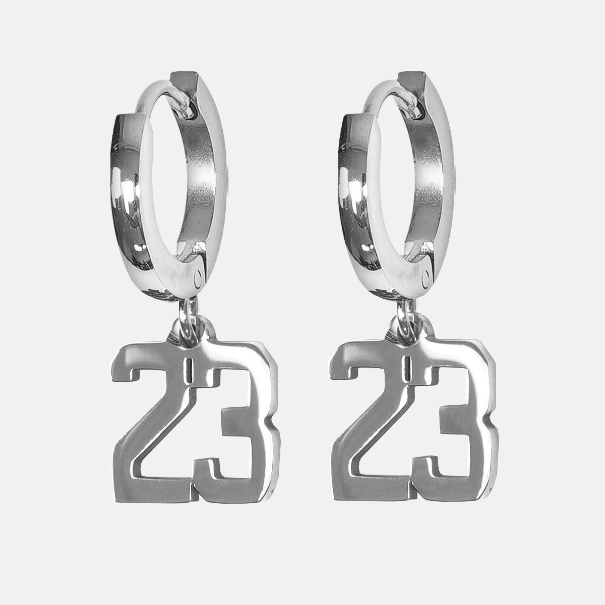 23 Number Earring - Stainless Steel