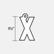 X Letter Pendant with Chain Kids Necklace - Gold Plated Stainless Steel