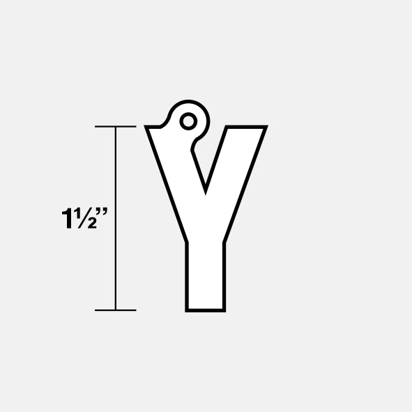 Y Letter Pendant with Chain Kids Necklace - Stainless Steel