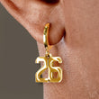 26 Number Earring - Gold Plated Stainless Steel