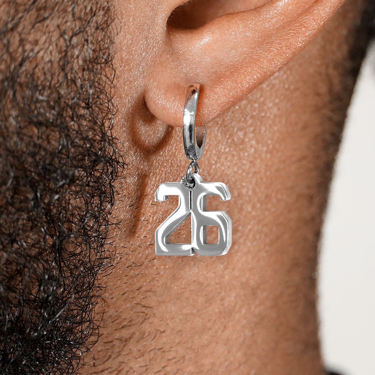 26 Number Earring - Stainless Steel