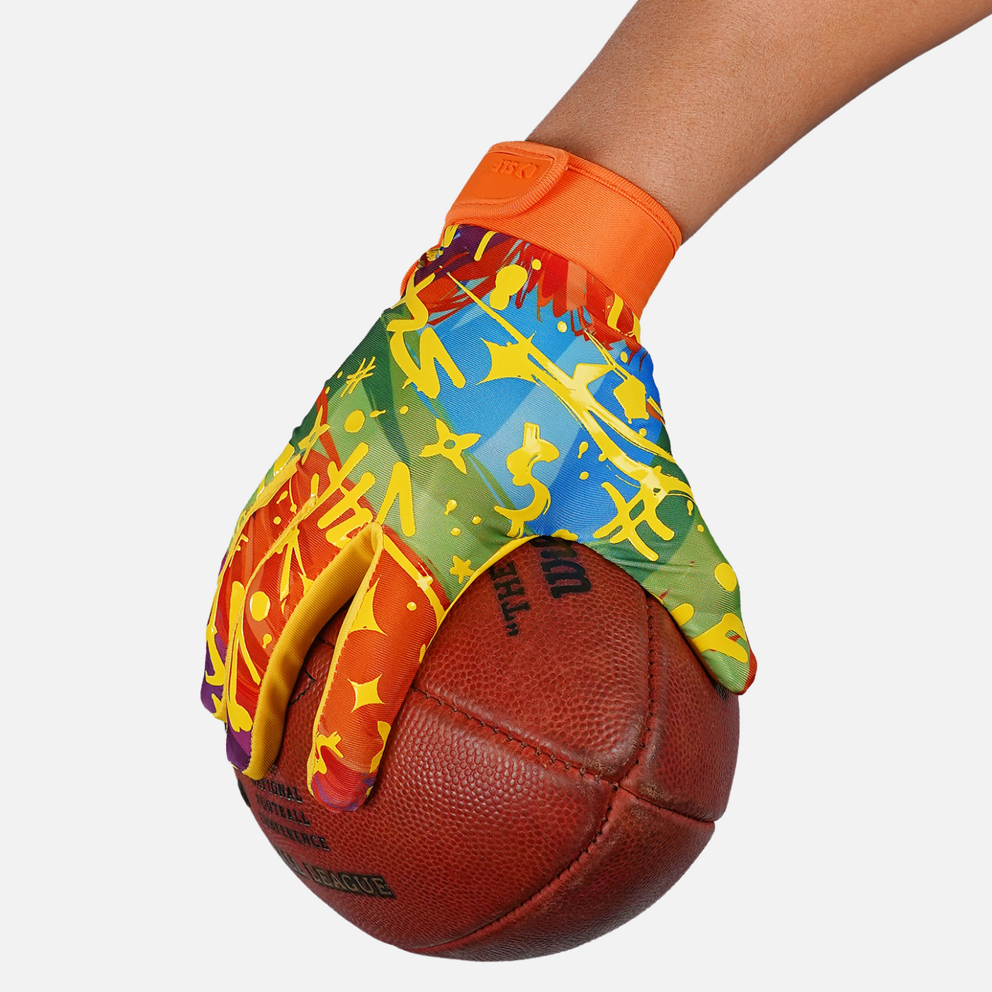 SLF Milan Colorful Sticky Football Receiver Gloves