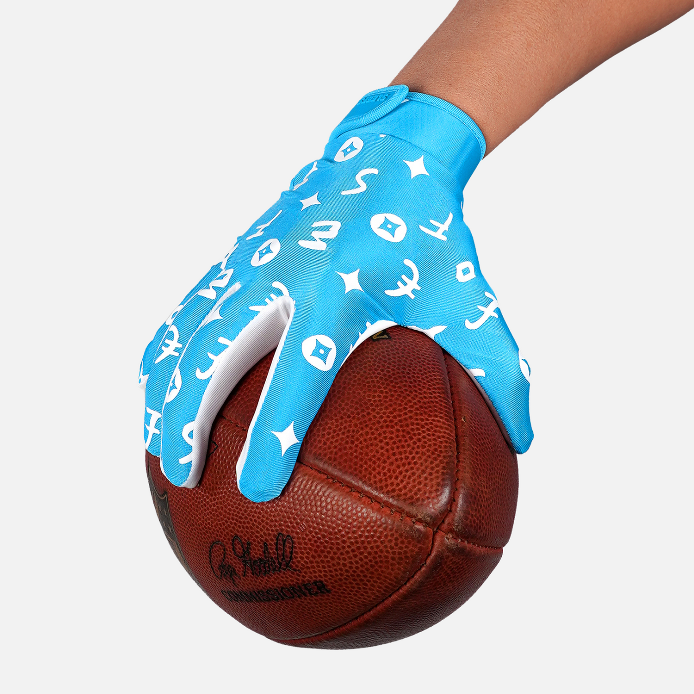 Sleefs Lavish Sky Blue Sticky Football Receiver Gloves