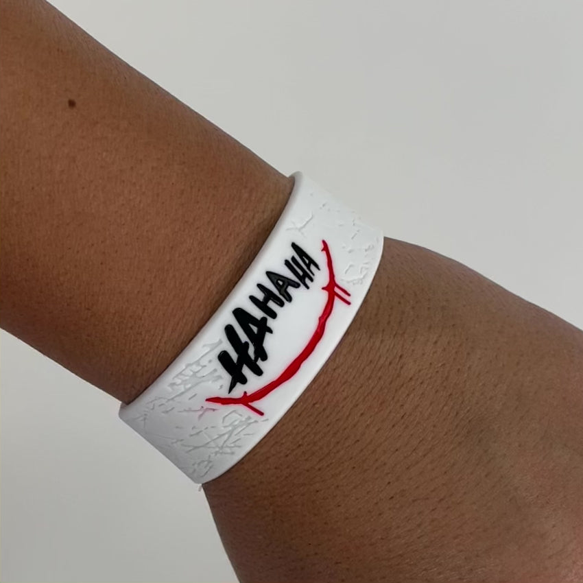 Ha Ha Ha Red Smile 1 Inch Wristband