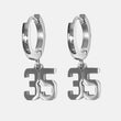 35 Number Earring - Stainless Steel