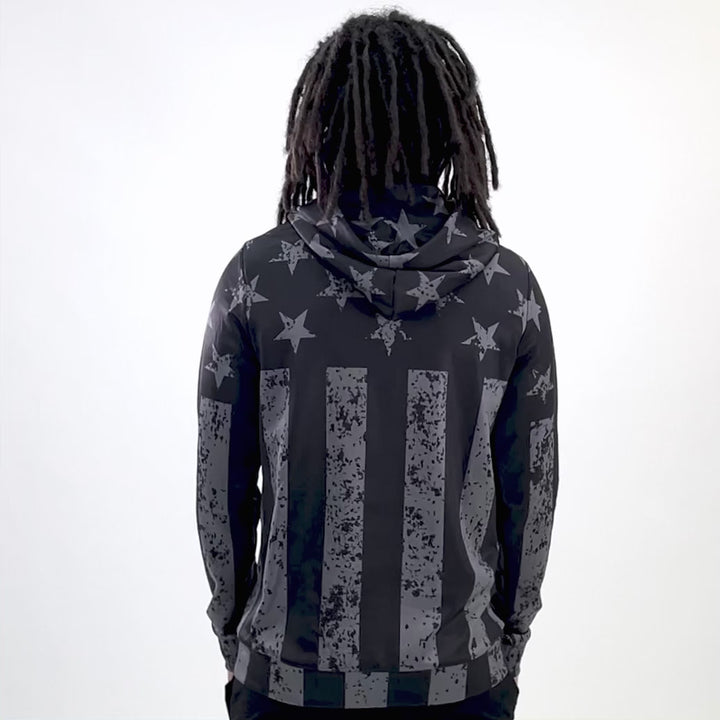 Tactical USA Flag Rust Hoodie