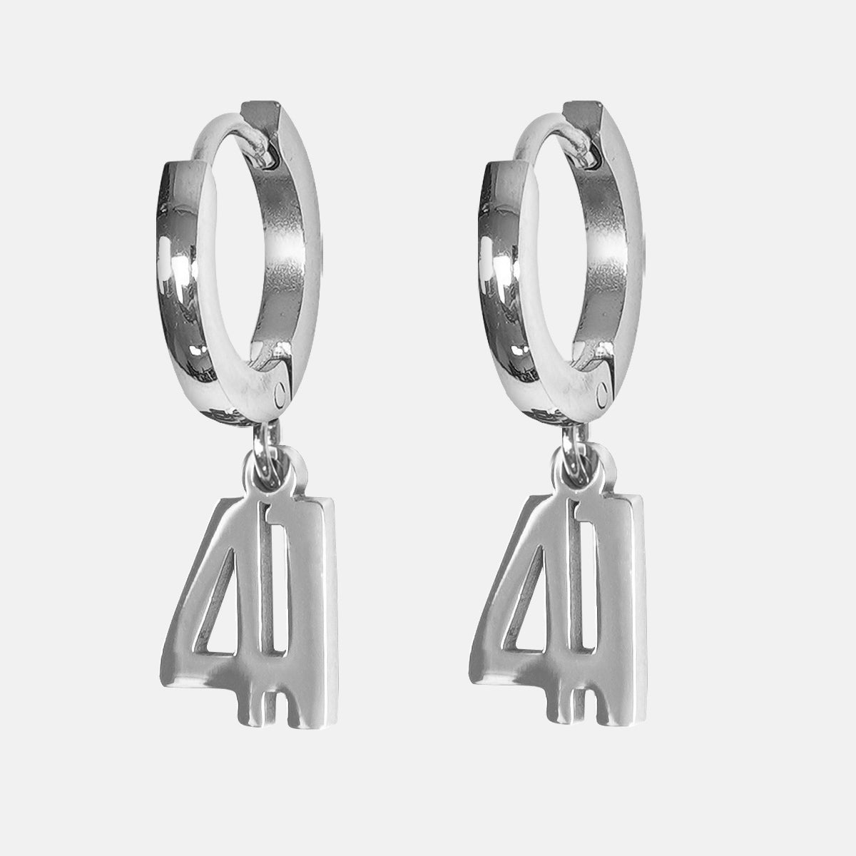 41 Number Earring - Stainless Steel
