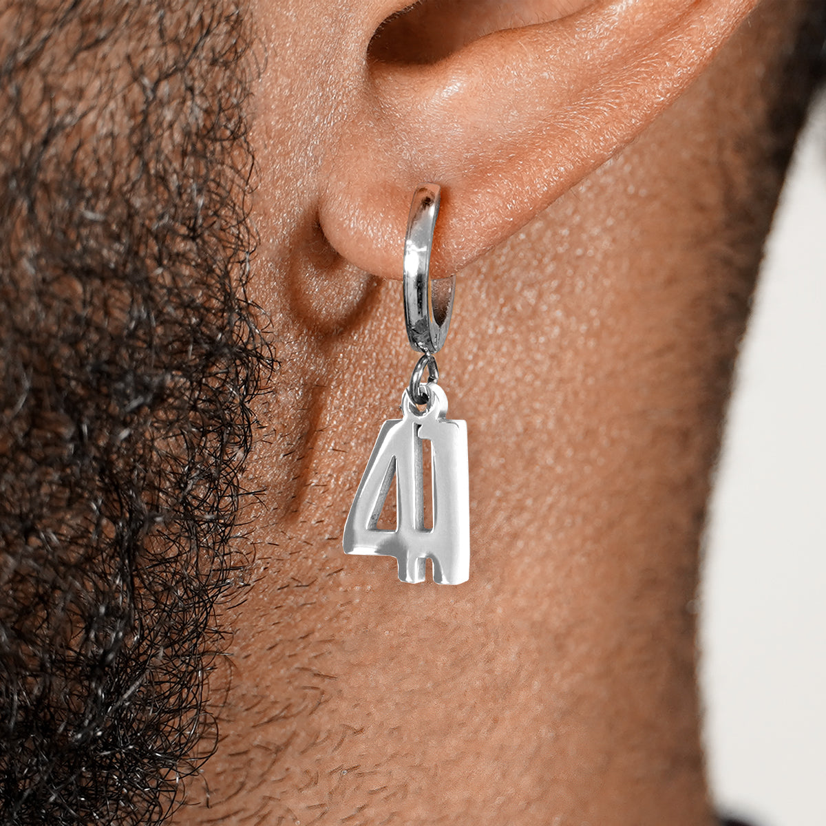 41 Number Earring - Stainless Steel