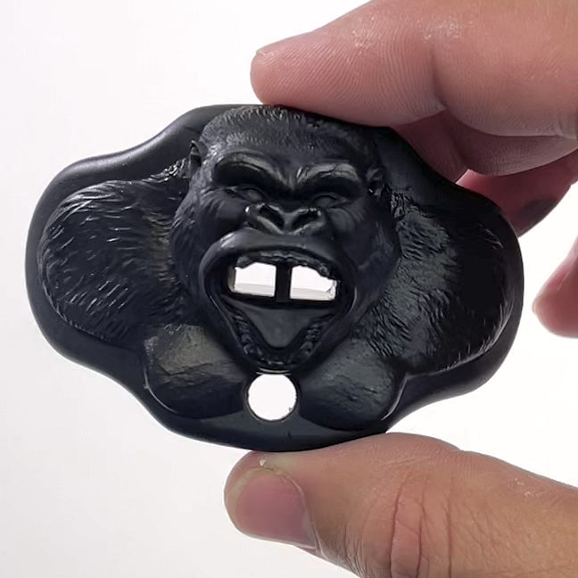 Gorilla Mode Black Football Mouthguard, Adult Unisex, Size: Small