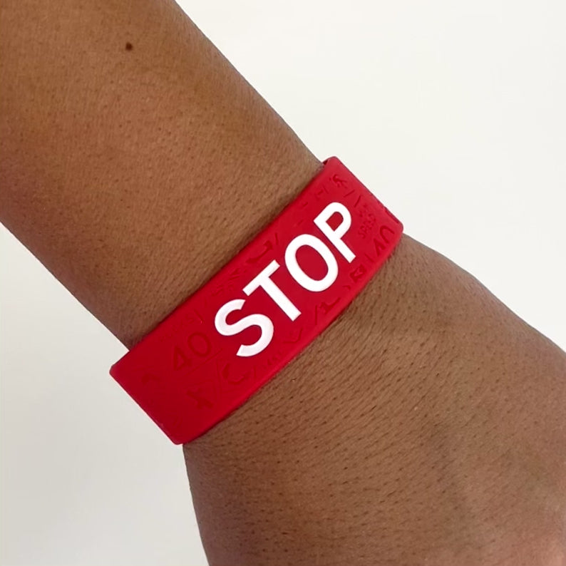 STOP 1 Inch Wristband