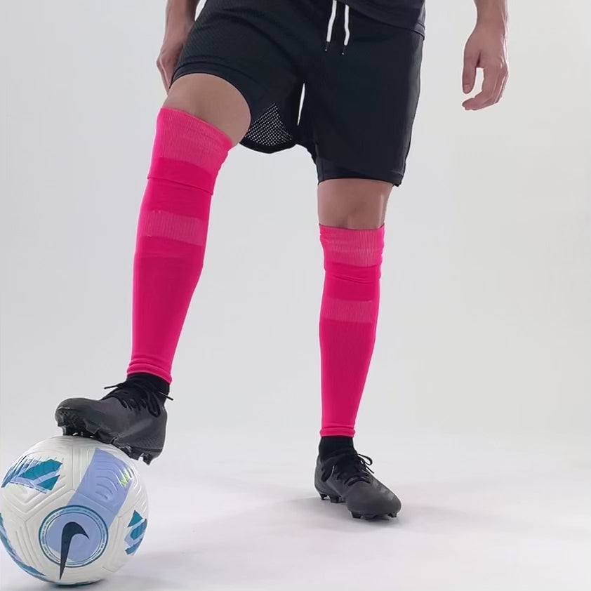 Hue Pink Long Soccer Leg Sleeves