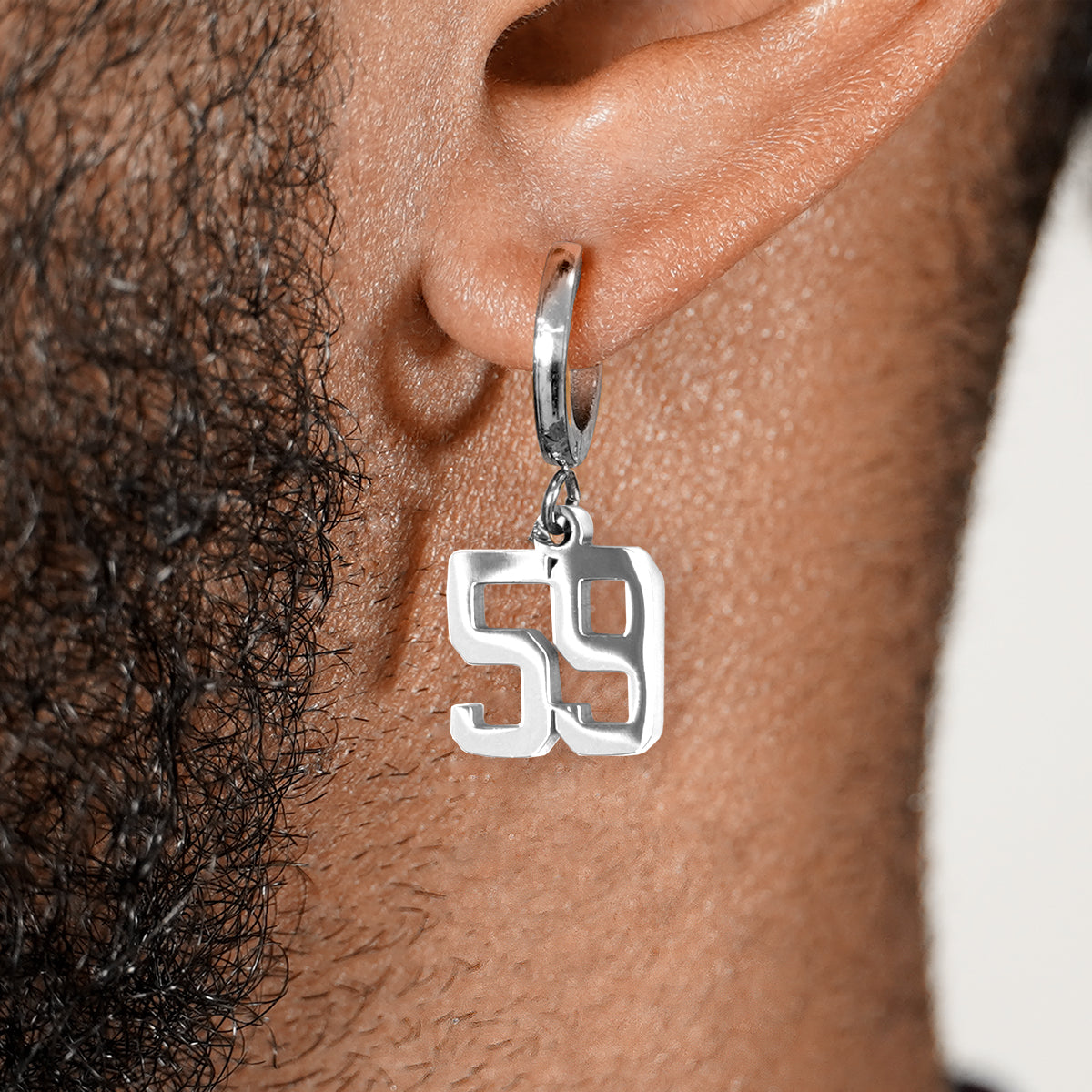 59 Number Earring - Stainless Steel