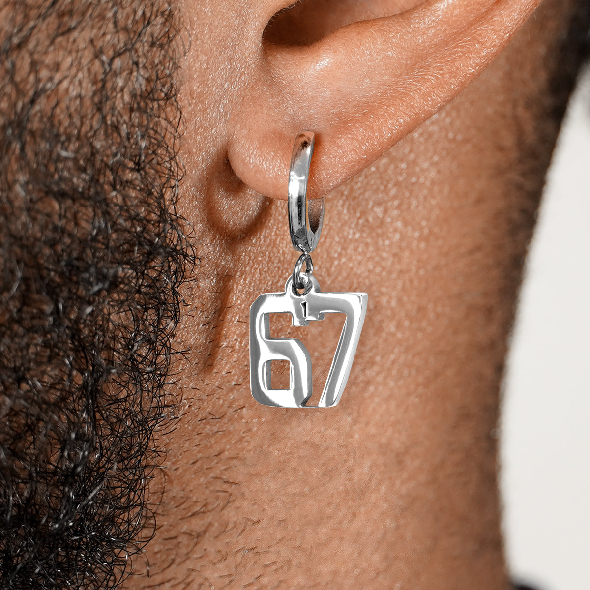 67 Number Earring - Stainless Steel – SLEEFS