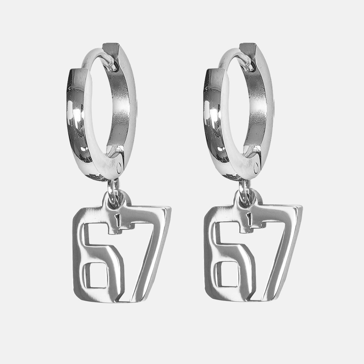 67 Number Earring - Stainless Steel – SLEEFS
