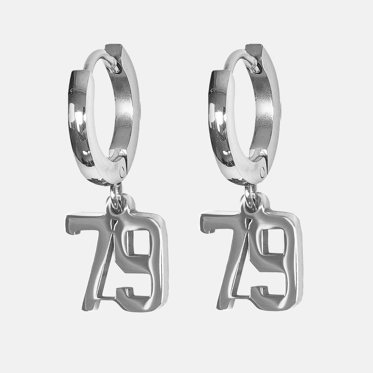 79 Number Earring - Stainless Steel