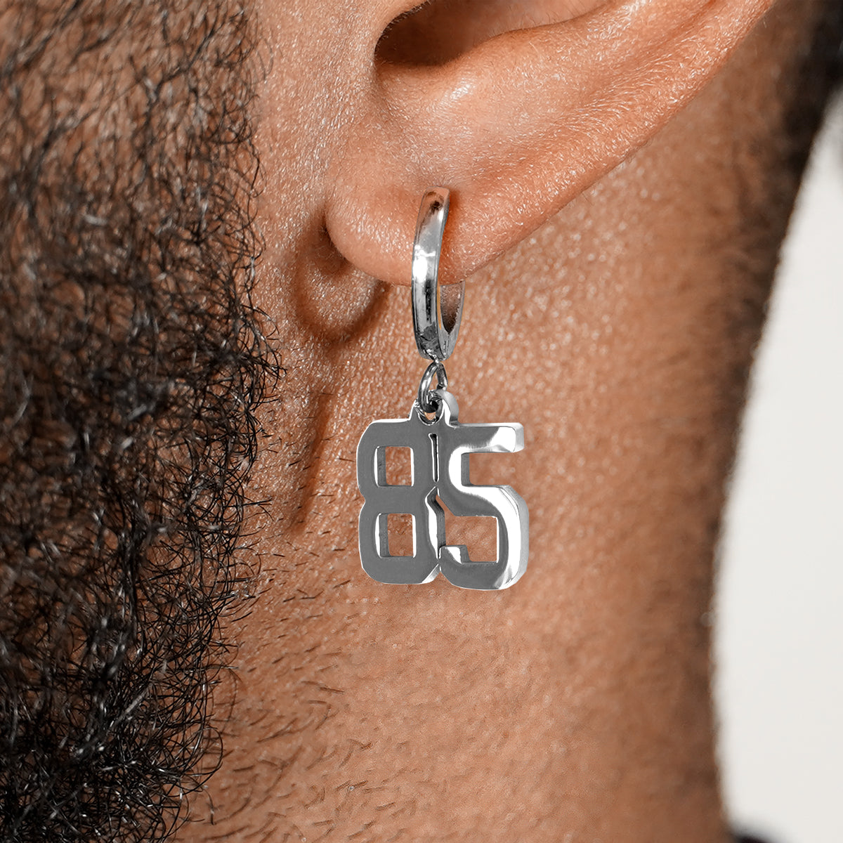 85 Number Earring - Stainless Steel