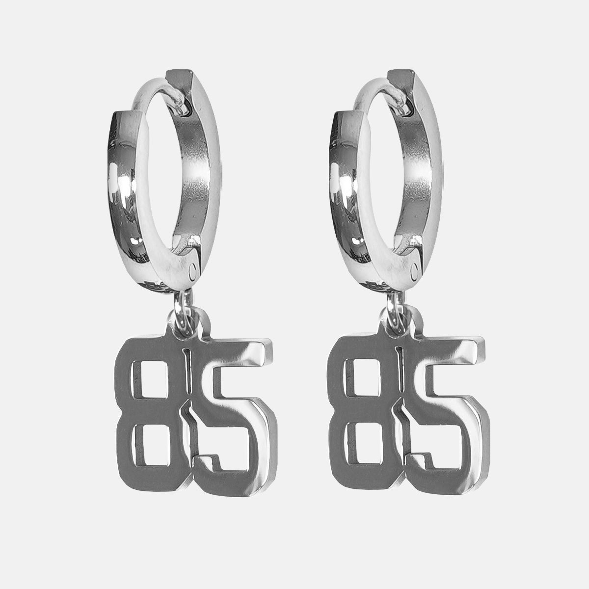 85 Number Earring - Stainless Steel