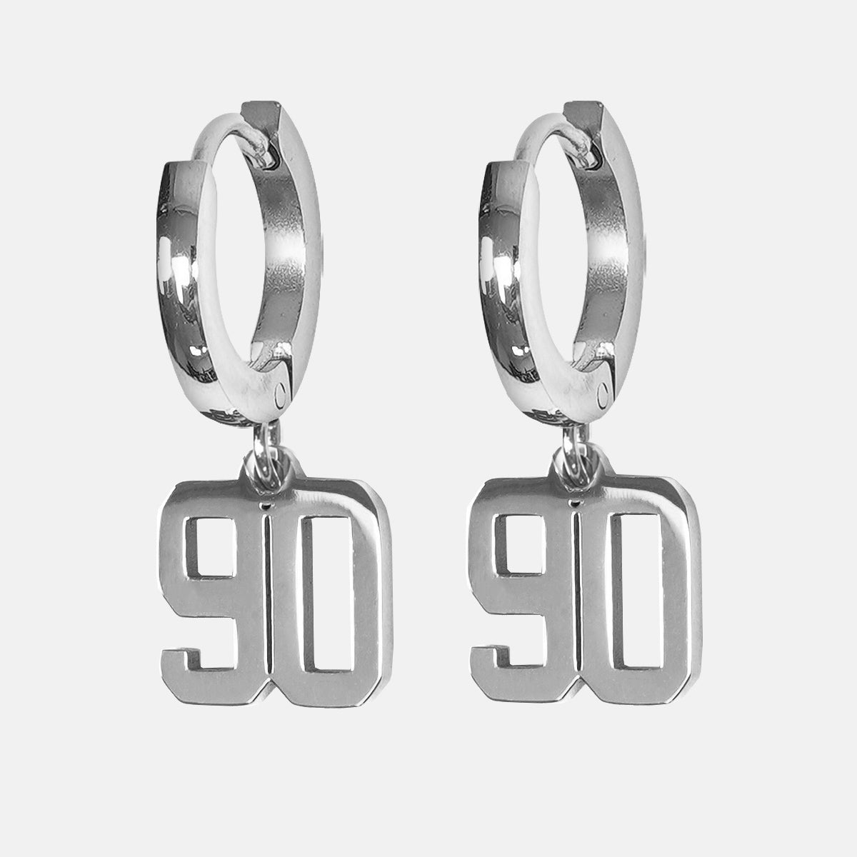 90 Number Earring - Stainless Steel – SLEEFS