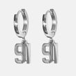 91 Number Earring - Stainless Steel