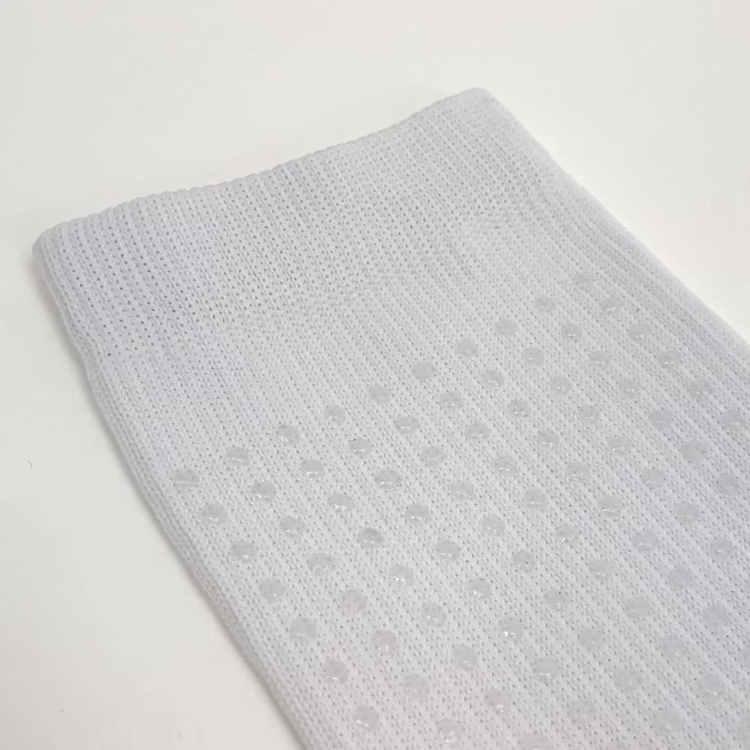 Basic White Seamless Forearm Sleeve with Grip