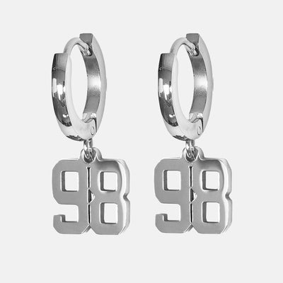 98 Number Earring - Stainless Steel