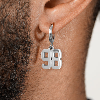 98 Number Earring - Stainless Steel