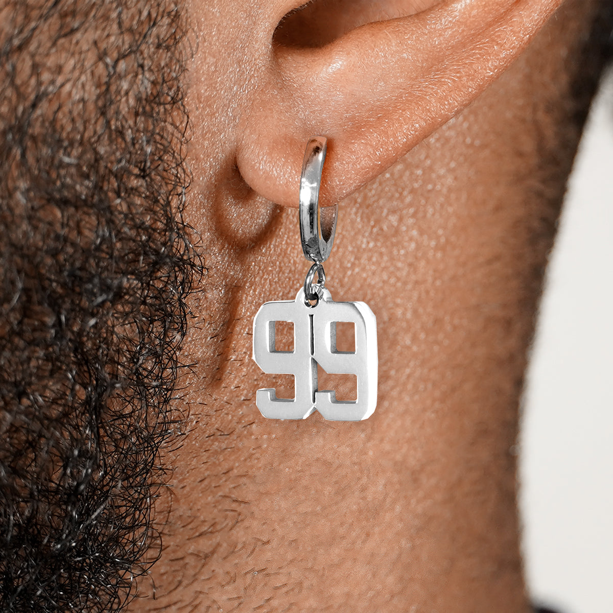 99 Number Earring - Stainless Steel