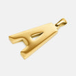 A Letter Pendant with Chain Necklace - Gold Plated Stainless Steel