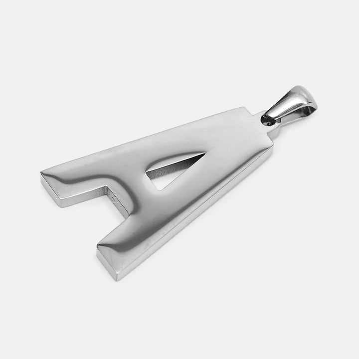 A Letter Pendant with Chain Kids Necklace - Stainless Steel