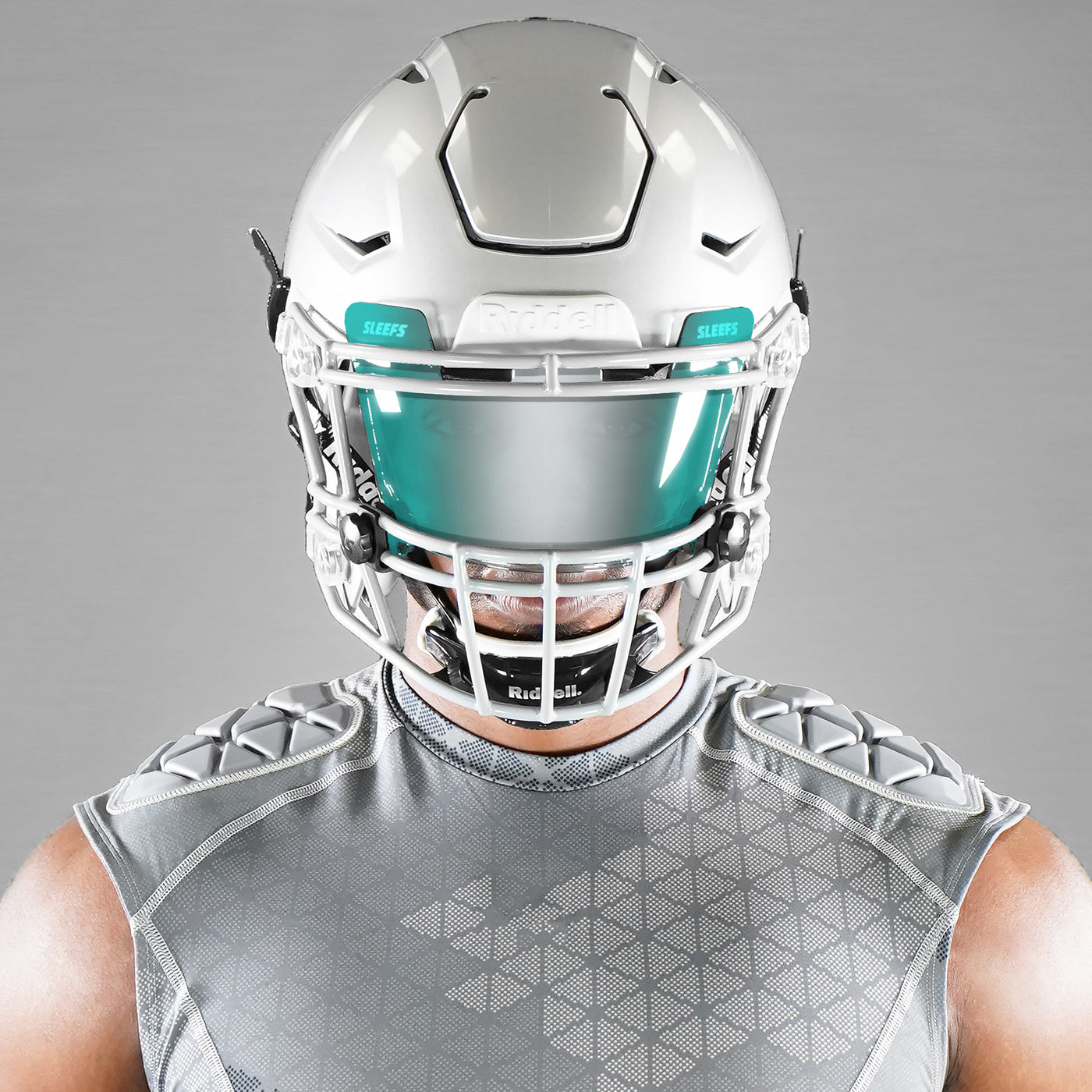 Aqua Machine Silver Helmet Eye-Shield Visor