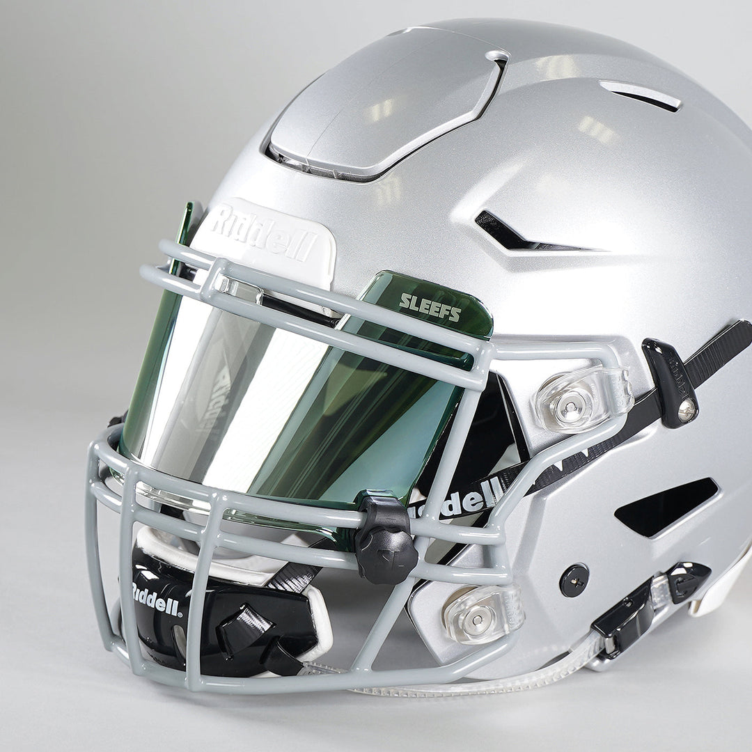 Army Green Machine Silver Helmet Eye-Shield Visor for Kids
