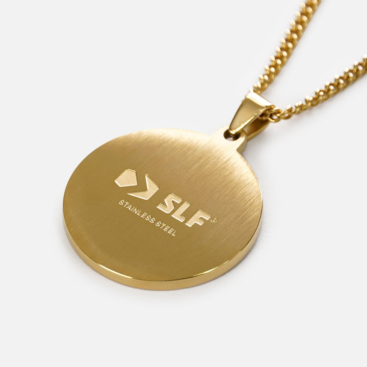 Baseball Faith Cross Pendant with Chain Kids Necklace - Gold Plated Stainless Steel