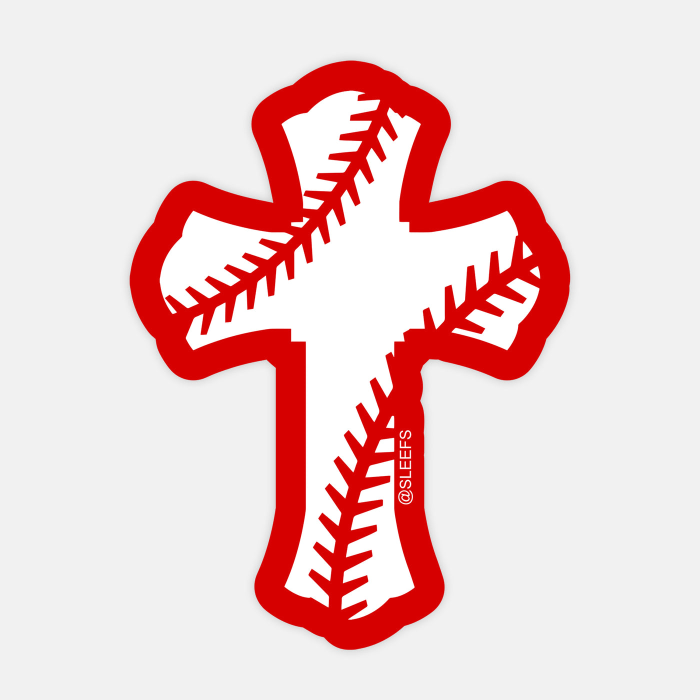 Baseball Cross Sticker
