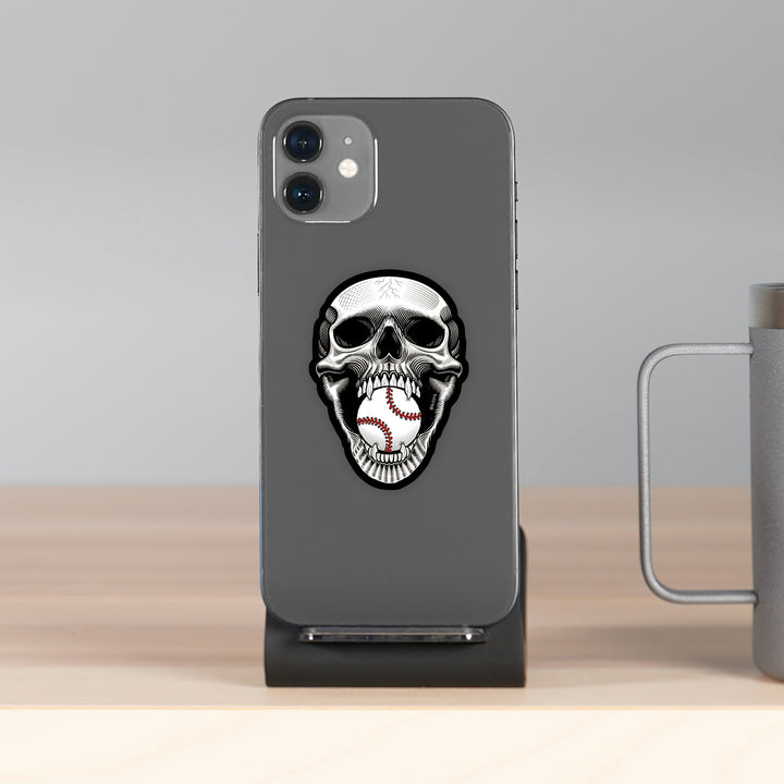 Baseball Skull Sticker